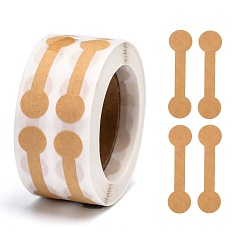 Navajo White Self-Adhesive Kraft Paper Gift Tag Stickers, Adhesive Labels, Navajo White, Tag: 42x11mm, 500pcs/roll