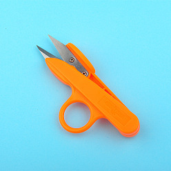 Темно-Оранжевый T10 безопасные ножницы из высокоуглеродистой стали, ремесленные ножницы, с пластиковой ручкой, темно-оранжевый, 120x50x15 мм