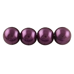 Purple ABS Plastic Imitation Pearl Round Beads, Purple, 12mm, Hole: 2mm, about 550pcs/500g