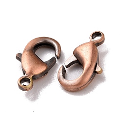 Brushed Red Copper Brass Lobster Claw Clasps, Parrot Trigger Clasps, Lead Free & Cadmium Free, Brushed Red Copper, 15x8x3mm, Hole: 2mm