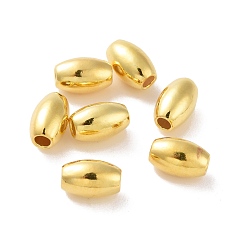 Golden 925 Sterling Silver Beads, Barrel, Golden, 8x5mm, Hole: 2mm, about 34Pcs/10g