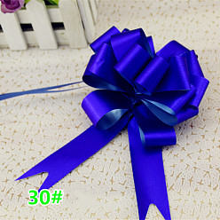 Blue Flower Pull Bows, Gift Ribbon For Wedding Birthday Party Decoration, Blue, 120x3cm, 30strands/box