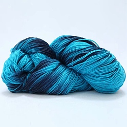 Озёрно--синий Пряжа из акрилового волокна, пряжа градиентного цвета, Плут синий, 2~3 мм, около 50 г / рулон
