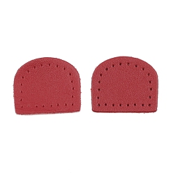 FireBrick Arch Leather Label Tags, for DIY Jeans, Bags, Shoes, Hat Accessories, FireBrick, 30x35x2mm