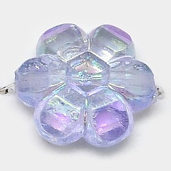 Lavender Eco-Friendly Transparent Acrylic Beads, Rice, AB Color, Lavender, 6x3mm, Hole: 1mm, about 19500pcs/500g