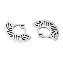 Stainless Steel Color 201 Stainless Steel Charms, Laser Cut, Canoe, Stainless Steel Color, 11x15x1mm, Hole: 1.4mm