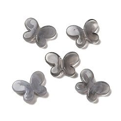 Gris Foncé Perles acryliques transparentes, papillon, gris foncé, 12.8x17.3x4.4mm, Trou: 2mm, environ940 pcs / 500 g