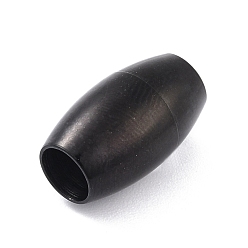 Electrophoresis Black Ионное покрытие (ip) 304 магнитные застежки из нержавеющей стали с приклеиваемыми концами, пуля, электрофорез черный, 18x10.5 мм, отверстие : 6 мм