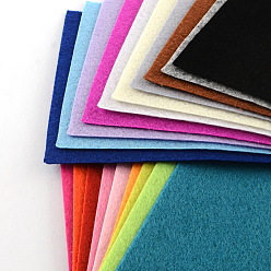 (52) Непрозрачная лаванда Нетканые ткани вышивка иглы войлока для DIY ремесел, разноцветные, 15x10x0.1 см, 40 шт / мешок