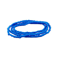 Bleu Chaîne de plage perlée multicouche colorée pour le style d'été bohème des femmes, bleu, taille 1