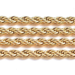 Doré  Placage ionique fait à la main (ip) 304 chaînes de corde en acier inoxydable, non soudée, avec bobine, or, 3mm, environ 32.8 pieds (10 m)/rouleau