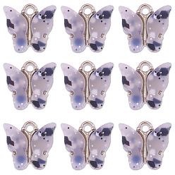 Chardon Charmes acryliques, avec paillettes et alliages, charme de papillon, chardon, 12x14mm