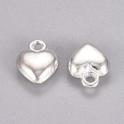 Серебро Сплавочные подвески тибетского стиля, без свинца и без кадмия, сердце, 11.5x9x4.5 мм, отверстие : 1.5 мм