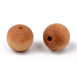 Pérou Des perles en bois naturel, polir, ronde, Pérou, 8mm, Trou: 1.8mm, environ2100 pcs / 500 g