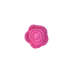 Средний Фиолетово-красный Пищевые экологически чистые силиконовые фокусные шарики, жевательные бусины для чайников, DIY уход за ожерельем, роза, средне фиолетовый красный, 20.5x19x12.5 мм