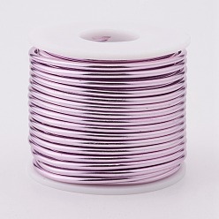 Lilac Round Aluminum Wire, Lilac, 9 Gauge, 3mm, about 55.77 Feet(17m)/roll