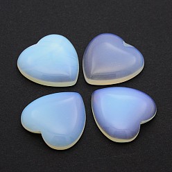 Opalite Cabujones Opalite, corazón, 29~30x29~30x6~8 mm