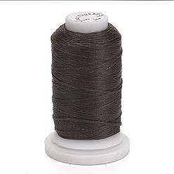 Coffee Waxed Polyester Cord, Flat, Coffee, 1mm, about 76.55 yards(70m)/roll
