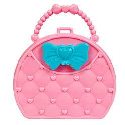 Ярко-Розовый Пластиковая мини-сумка с бантом, принадлежности для изготовления кукол, аксессуары для кукольного домика для американской девочки, ярко-розовый, 60x55x15 мм