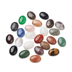 Piedra Mixta Cabujones de piedras preciosas mixtas naturales y sintéticas, medio ovalada, 30x22x8 mm
