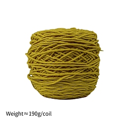 Gold 190g 8-Ply Milk Cotton Yarn for Tufting Gun Rugs, Amigurumi Yarn, Crochet Yarn, for Sweater Hat Socks Baby Blankets, Gold, 5mm