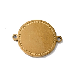 Golden Bohemian Style 304 Stainless Steel Connector Charms, Flat Round Links, Golden, 15x19x1mm, Hole: 1.2mm
