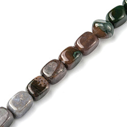 Indian Agate Natural Indian Agate Beads Strands, Cuboid, 8.5~11x7.5~9x7.5~9mm, Hole: 1.2mm, about 20pcs/strand, 7.72~8.74 inch(19.6~22.2cm)