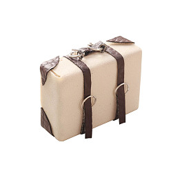 Кокосово-Коричневый Форма багажа, миниатюрные украшения из искусственной кожи, аксессуары для домашнего кукольного домика с микро-ландшафтом, притворяясь опорными украшениями, кокосового коричневый, 18x47x35 мм