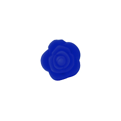 Средно-синий Пищевые экологически чистые силиконовые фокусные шарики, жевательные бусины для чайников, DIY уход за ожерельем, роза, светло-синий, 20.5x19x12.5 мм