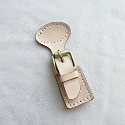 Seashell Color Cattlehide Snap Bag Buckle Lock, for Purse Making Supplies, Seashell Color, 10.5x4.5cm