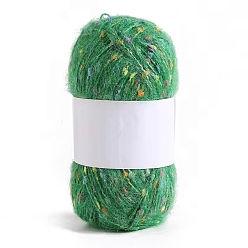 Verdemar Medio 50g 40% poliéster y 60% hilo de mohair suave de fibra acrílica, hilos de bolas, bufandas suéter chal sombreros crochet hilo, verde mar medio, 2 mm