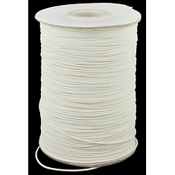 Creamy White Korean Waxed Polyester Cord, Bead Cord, Creamy White, 1.2mm, about 185yards/roll