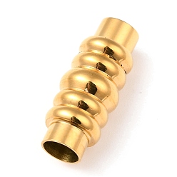 Золотой Вакуумное покрытие 304 магнитные застежки из нержавеющей стали с клеевыми концами, колонка, золотые, 21x8 мм, отверстие : 5 мм