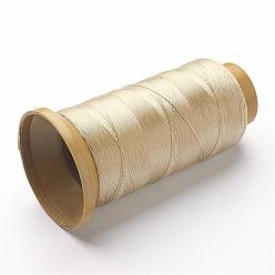 Verge D'or Pâle Fils à coudre de nylon, 12, bobine de cordon, verge d'or pale, 0.6mm, 150 yards / rouleau