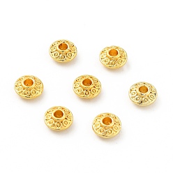Real 18K Gold Plated Rack Plating Alloy Beads, Long-Lasting Plated, Cadmium Free & Lead Free, Disc, Real 18K Gold Plated, 6x3mm, Hole: 2mm