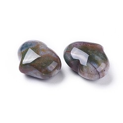 Ágata India Piedra de amor de corazón de ágata india natural, piedra de palma de bolsillo para el equilibrio de reiki, 20x25x11~13 mm