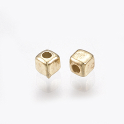 Light Gold CCB Plastic Spacer Beads, Cube, Light Gold, 2x2x2mm, Hole: 0.8mm