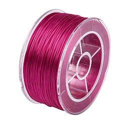 Фиолетовый Круглая эластичная кристаллическая нить, эластичная нить для бисера, для изготовления эластичного браслета, фиолетовые, 0.8 мм, около 98.43 ярдов (90 м) / коробка