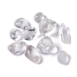 Quartz Crystal Natural Quartz Crystal Beads, Tumbled Stone, Healing Stones for 7 Chakras Balancing, Crystal Therapy, Vase Filler Gems, No Hole/Undrilled, Nuggets, 16.5~29x13.5~19x8~15mm, about 146pcs~234pcs/1000g.