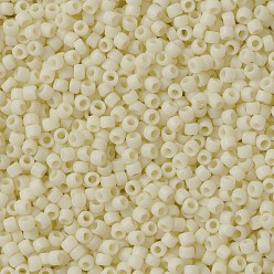 (51F) Opaque Frost Light Beige Cuentas de semillas redondas toho, granos de la semilla japonés, (51 f) opaco escarchado beige claro, 15/0, 1.5 mm, agujero: 0.7 mm, acerca 3000pcs / botella, 10 g / botella