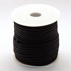 Black Nylon Thread, Black, 4~5mm, about 27.34 yards(25m)/roll