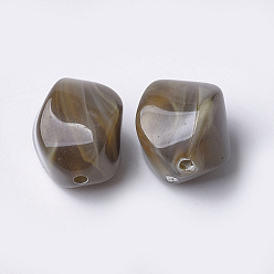 Chameau Perles acryliques, style de pierres fines imitation, nuggets, chameau, 15.5x12x12mm, trou: 1.8 mm, environ 310 pcs / 500 g