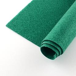 Verde Tejido no tejido bordado fieltro de aguja para manualidades bricolaje, plaza, verde, 298~300x298~300x1 mm, sobre 50 unidades / bolsa