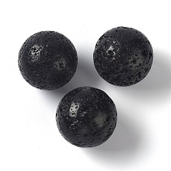 Lave Perles de pierre de lave naturelle, sphère de pierres précieuses, pas de trous / non percés, ronde, 40mm
