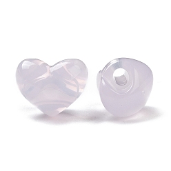 Chardon Perles acryliques acryliques imitation gelée, cœur, chardon, 14x18.5x13.5mm, Trou: 3.5mm, environ215 pcs / 500 g
