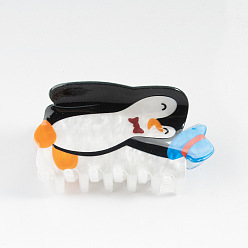 Пингвин Заколки для волос из ПВХ с рисунком когтей, поделки аксессуары для волос, пингвин, 50x92x42 мм