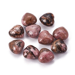 Rhodonite Pierre d'amour coeur rhodonite naturelle, pierre de palme de poche pour équilibrer le reiki, 15x15.5x10mm