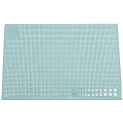 Medium Aquamarine A5 Plastic Cutting Mat, Cutting Board, for Craft Art, Rectangle, Medium Aquamarine, 14.8x21cm