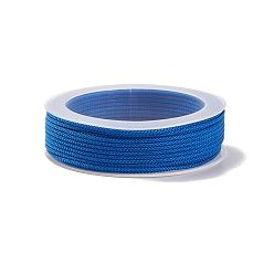 Royal Blue Braided Nylon Threads, Dyed, Knotting Cord, for Chinese Knotting, Crafts and Jewelry Making, Royal Blue, 1mm, about 21.87 yards(20m)/roll