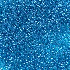 (163B) Transparent AB Dark Aqua TOHO Round Seed Beads, Japanese Seed Beads, (163B) Transparent AB Dark Aqua, 11/0, 2.2mm, Hole: 0.8mm, about 5555pcs/50g